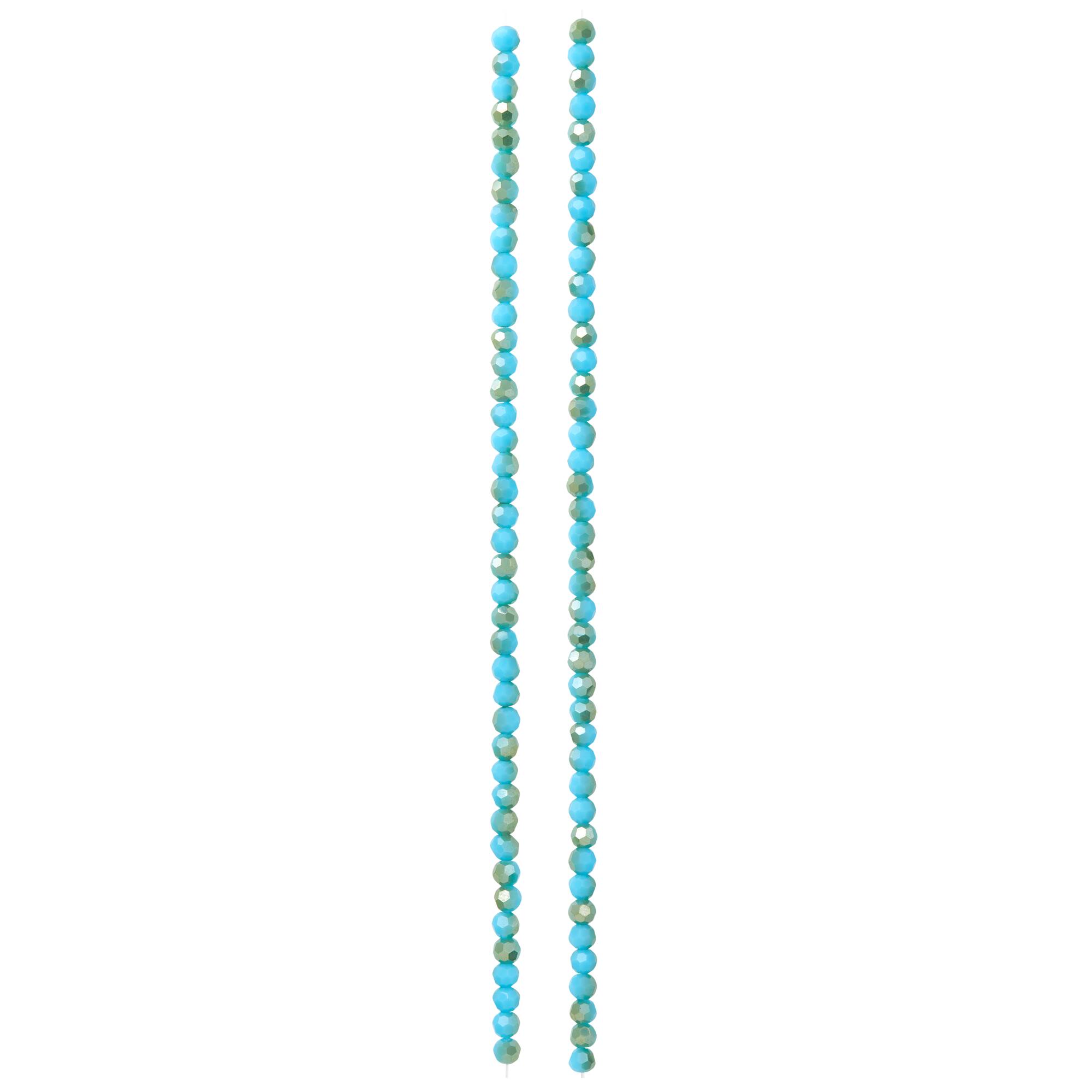 Aqua Mix Small Glass Faceted Round Beads, 3mm by Bead Landing™